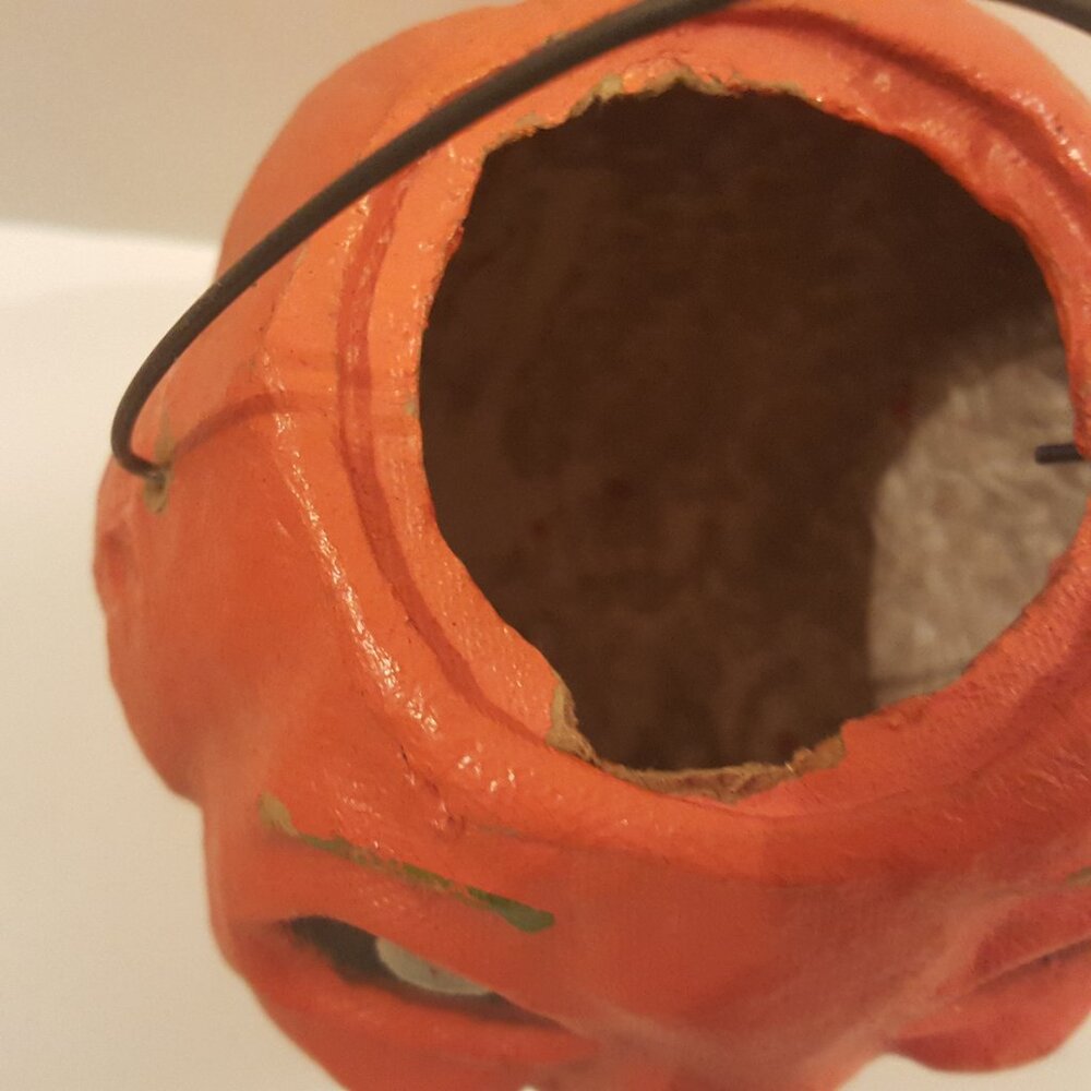 Halloween Vintage Jack O Lantern Paper Mache Pulp Container Small *AS IS* - Picture 3 of 16